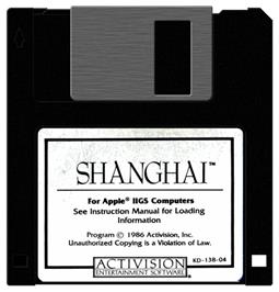 Artwork on the Disc for Shanghai on the Apple II.