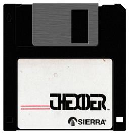 Artwork on the Disc for Thexder on the Apple II.