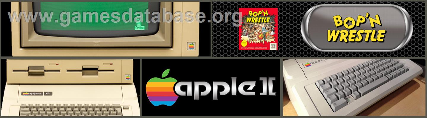 Bop 'n Wrestle - Apple II - Artwork - Marquee