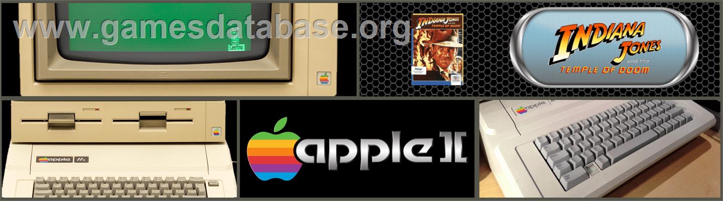 Indiana Jones and the Temple of Doom - Apple II - Artwork - Marquee