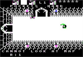 In game image of Alcazar: The Forgotten Fortress on the Apple II.