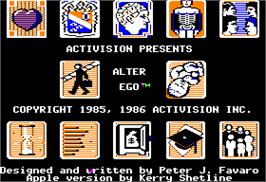 In game image of Alter Ego on the Apple II.