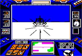 In game image of Arcticfox on the Apple II.