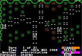 In game image of Battle Zone on the Apple II.