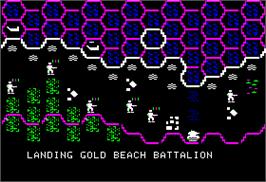In game image of Battle for Normandy on the Apple II.