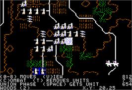 In game image of Battle of Antietam on the Apple II.