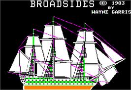 In game image of Broadsides on the Apple II.