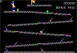 In game image of CannonBall Blitz on the Apple II.