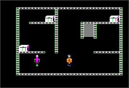 In game image of Castle Wolfenstein on the Apple II.