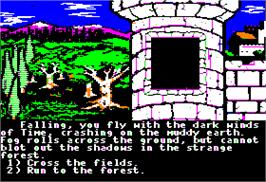 In game image of Cave of Time on the Apple II.