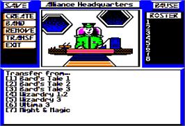 In game image of Centauri Alliance on the Apple II.