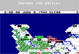 In game image of Crusade in Europe on the Apple II.