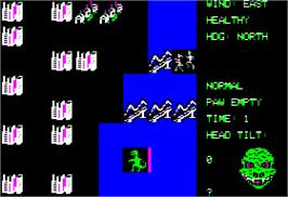 In game image of Crush, Crumble and Chomp on the Apple II.