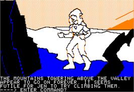 In game image of Dark Crystal on the Apple II.