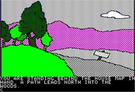 In game image of Death in the Caribbean on the Apple II.