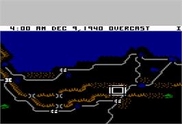 In game image of Decision in the Desert on the Apple II.