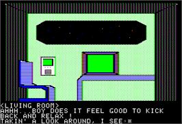 In game image of Destination: Mars on the Apple II.