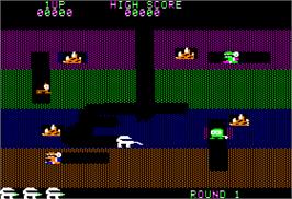In game image of Dodgem on the Apple II.