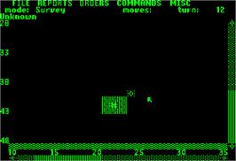 In game image of Empire: Wargame of the Century on the Apple II.