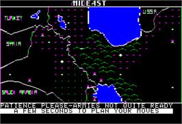 In game image of Empire III: Armageddon on the Apple II.