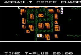 In game image of Field of Fire on the Apple II.