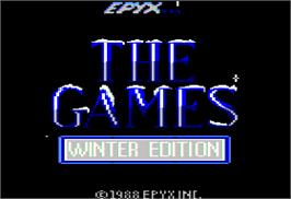 In game image of Games: Winter Edition on the Apple II.