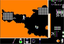 In game image of Gemstone Warrior on the Apple II.