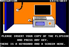 In game image of Gruds In Space on the Apple II.