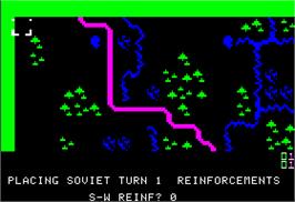 In game image of Guderian on the Apple II.