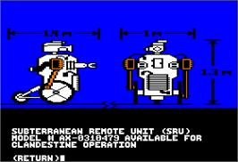 In game image of Hacker on the Apple II.