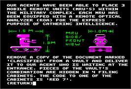 In game image of Hacker 2: The Doomsday Papers on the Apple II.