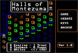 In game image of Halls of Montezuma: A Battle History of the United States Marine Corps on the Apple II.