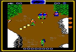 In game image of Heavy Barrel on the Apple II.