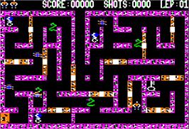 In game image of Lady Tut on the Apple II.