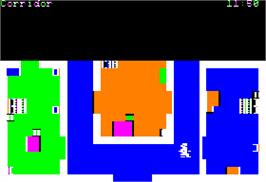 In game image of Murder on the Zinderneuf on the Apple II.