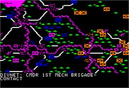 In game image of NATO Commander on the Apple II.