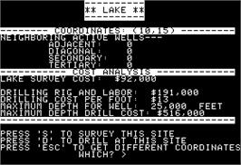 In game image of Oil Barons on the Apple II.