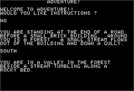 In game image of Pirate Adventure on the Apple II.