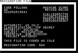 In game image of Prisoner on the Apple II.