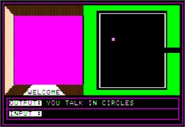 In game image of Prisoner 2 on the Apple II.