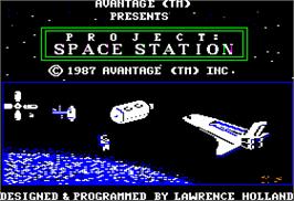 In game image of Project: Space Station on the Apple II.
