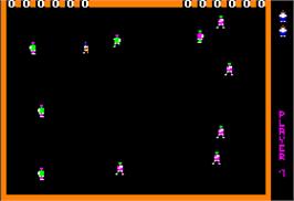 In game image of Robot Odyssey on the Apple II.