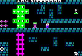 In game image of Saracen on the Apple II.