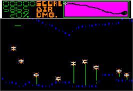 In game image of Sea Dragon on the Apple II.