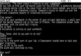In game image of Seastalker on the Apple II.