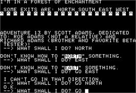 In game image of Sorcerer of Claymorgue Castle on the Apple II.