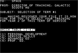 In game image of Space I on the Apple II.