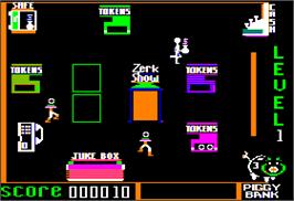 In game image of Spare Change on the Apple II.