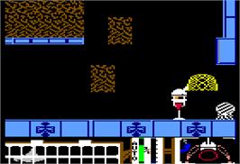 In game image of Spiderbot on the Apple II.