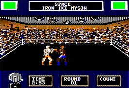 In game image of Star Rank Boxing 2 on the Apple II.